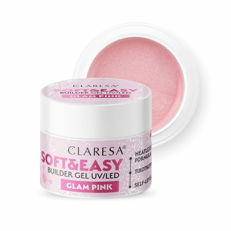 Claresa żel budujący SOFT&EASY builder gel Glam Pink – 15g