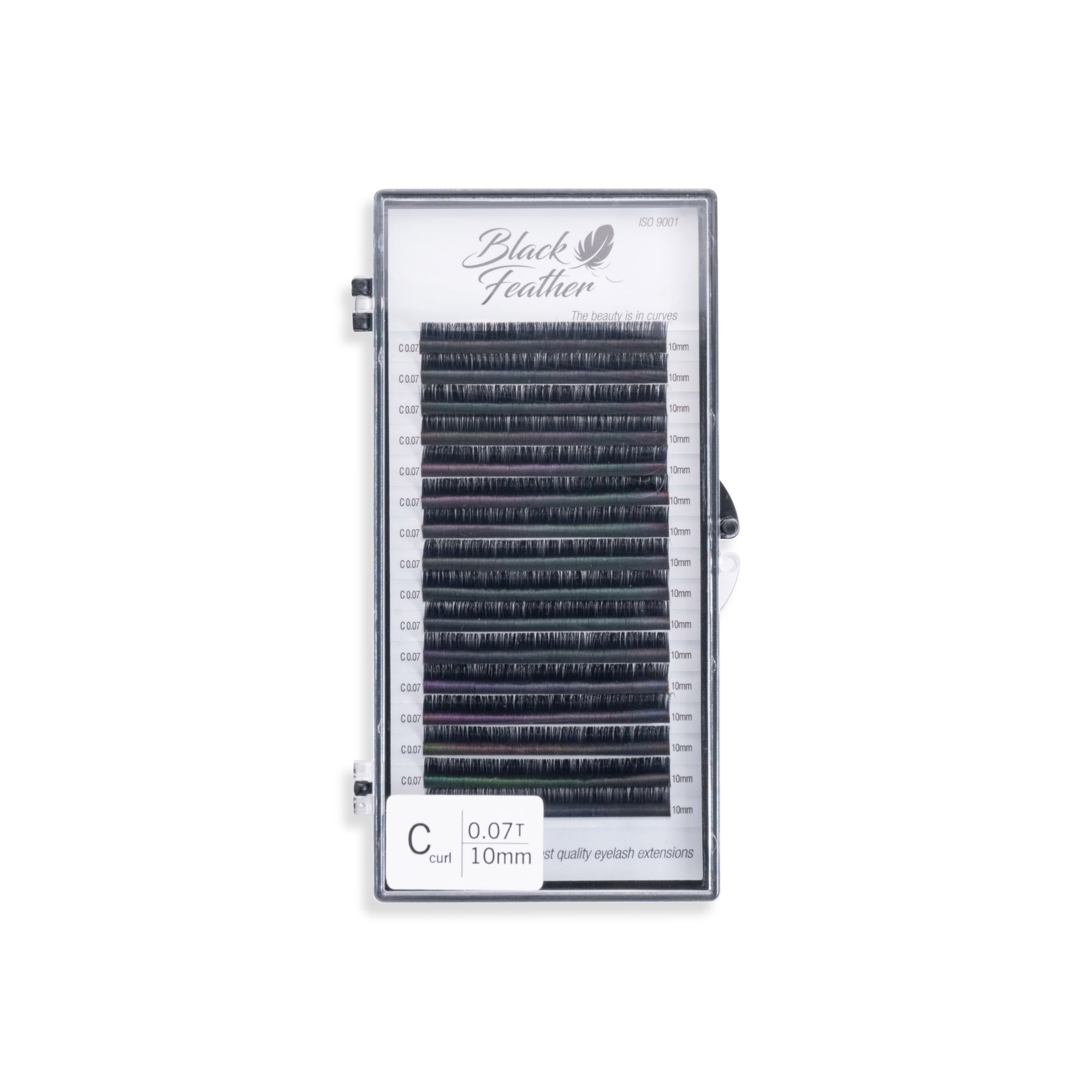 Eyelashes Jolash Black Feather Volume - Curl: C, Thickness: 0.07, Length: 10 mm