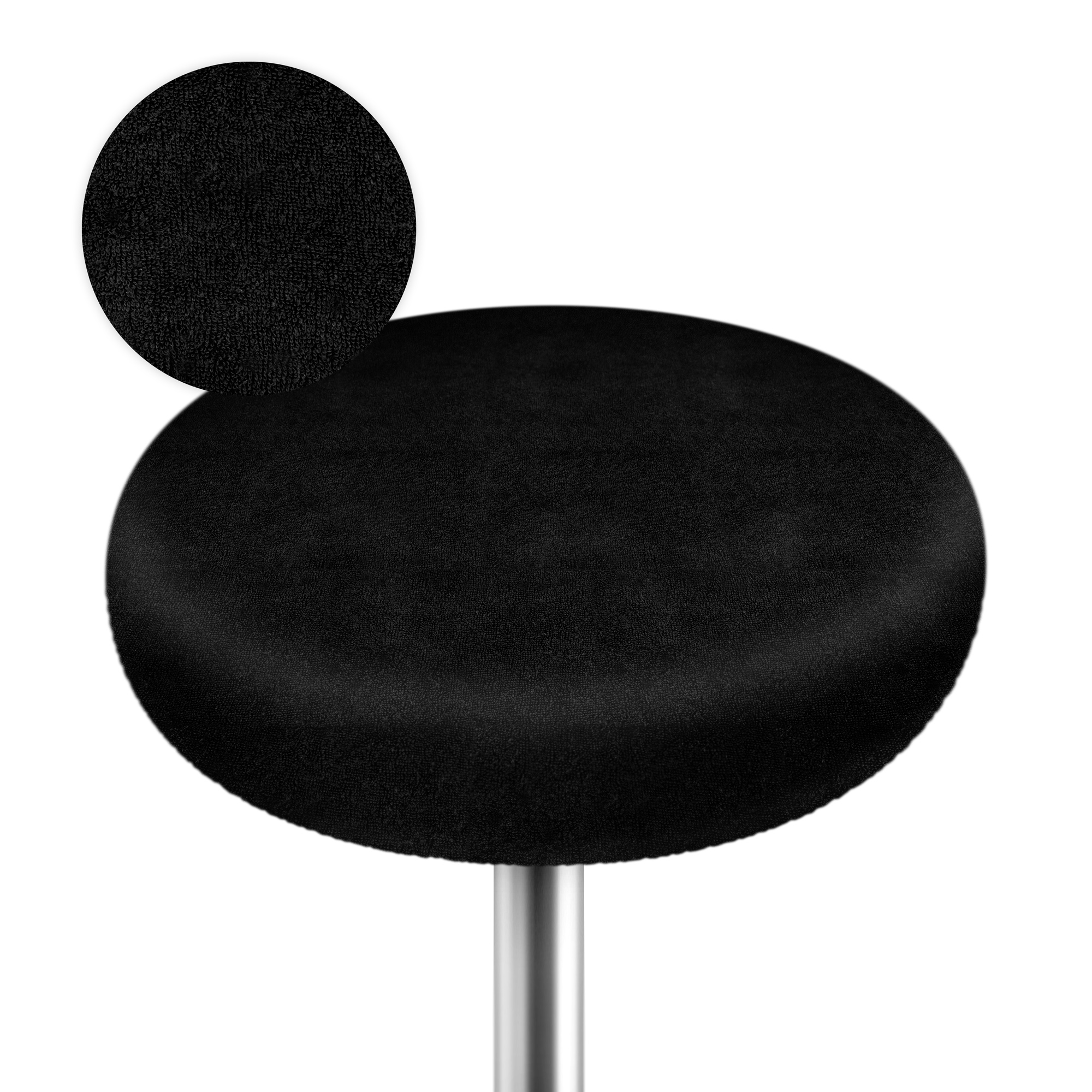 Pokrycie na taboret frotte Aba Group CZARNE Pokrycie na taboret frotte Aba Group CZARNE