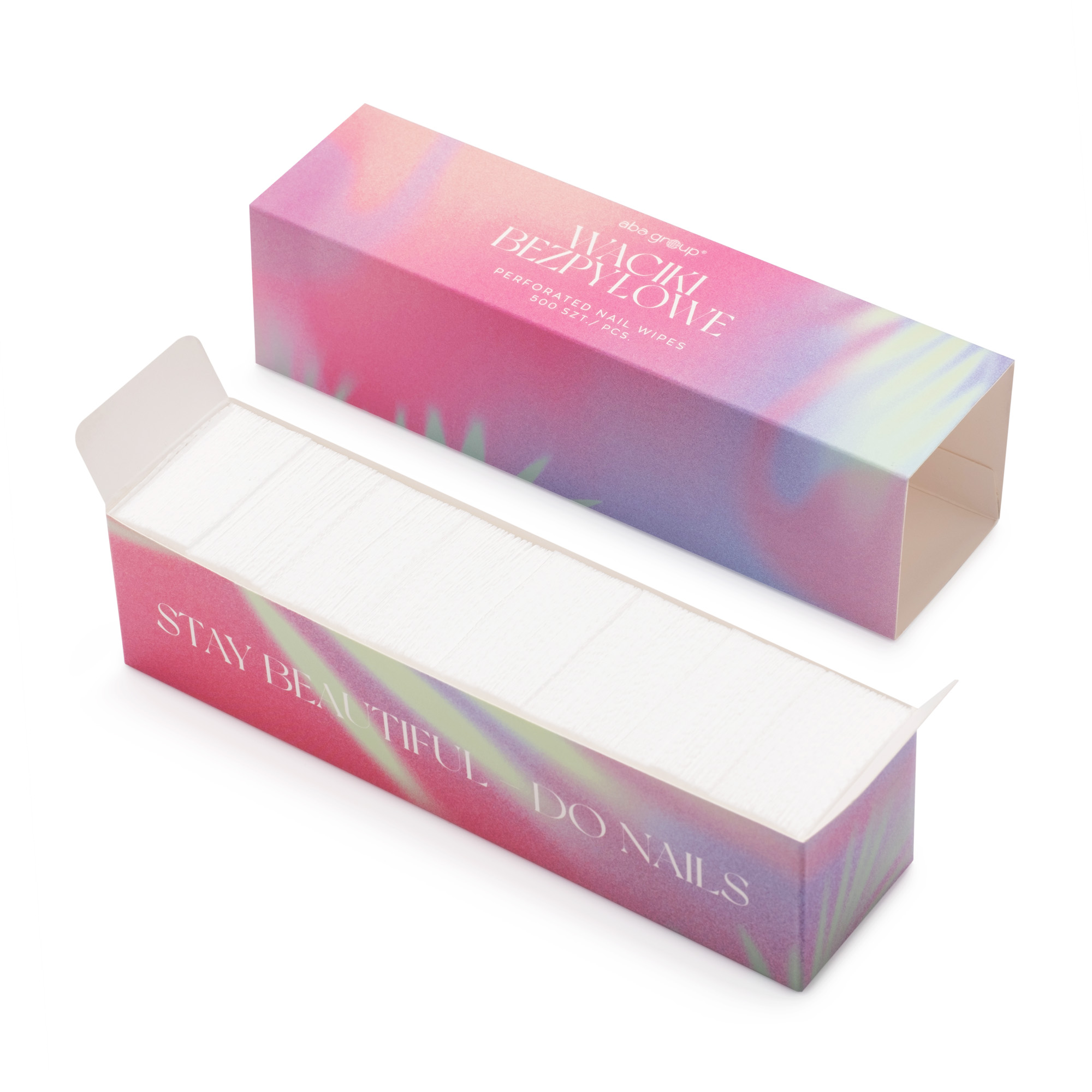 Aba Group Waciki bezpyłowe perforowane 500 szt Aba Group Waciki bezpyłowe perforowane 500 szt