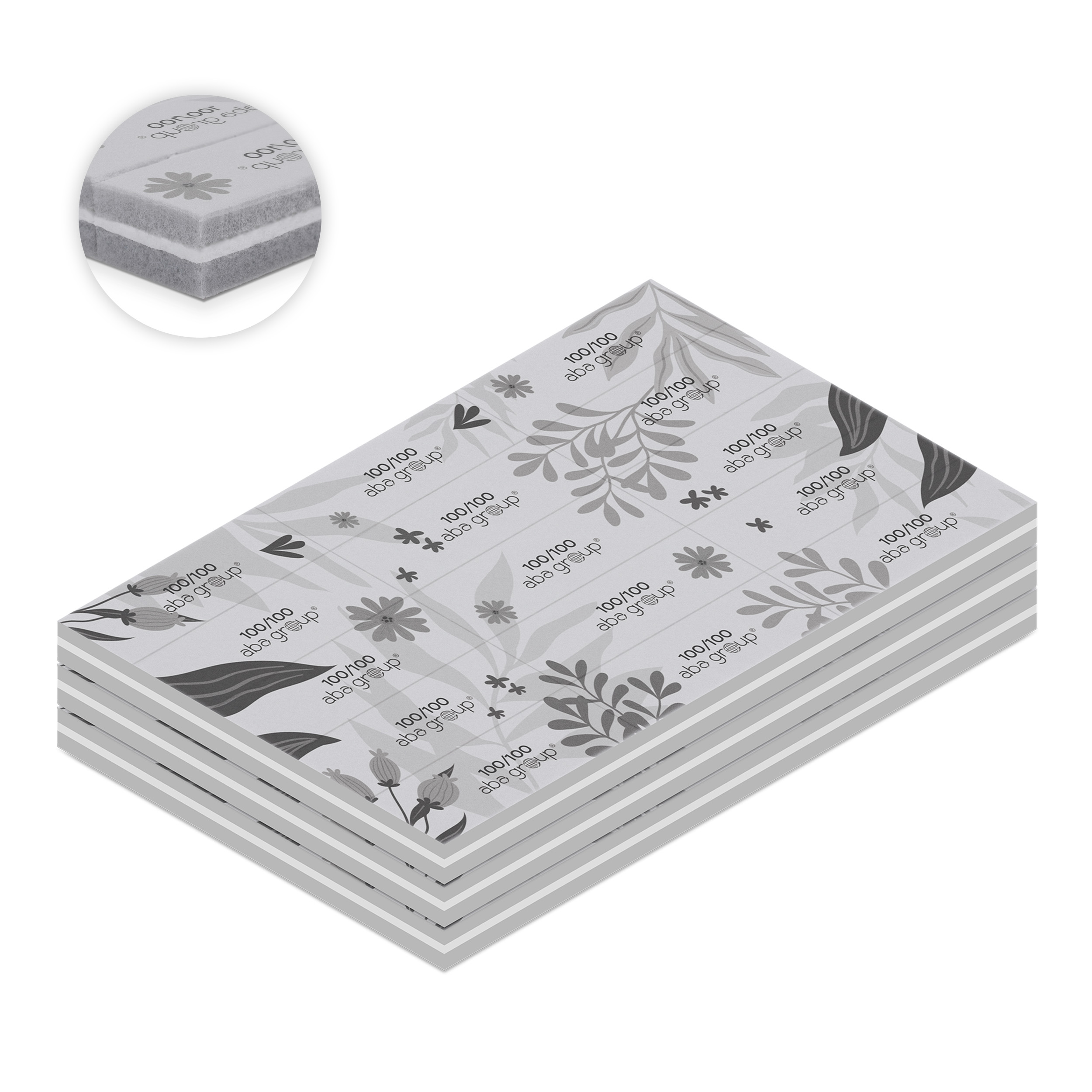 17529_Aba_Group_Tear-off_buffer_Flowers_Blok_jednorazowych_polerek_do_odrywania_Flowers_100x100_3_sztuk_45szt