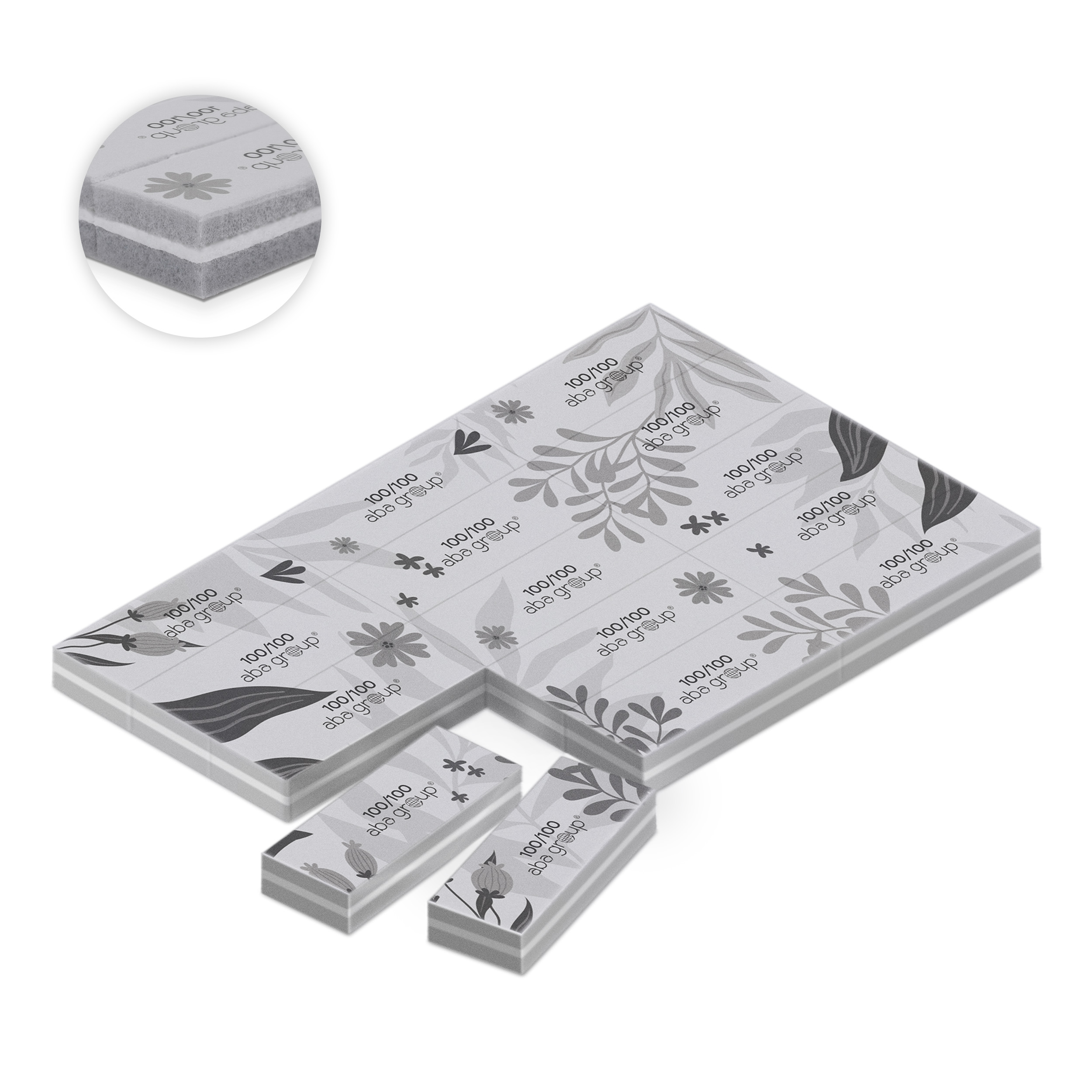 17529_Aba_Group_Tear-off_buffer_Flowers_Blok_jednorazowych_polerek_do_odrywania_Flowers_100x100_1_sztuk_15szt__W3