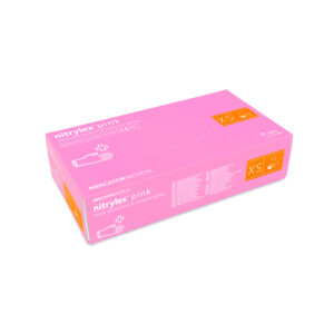 Rękawiczki nitrylowe bezpudrowe różowe PINK XS