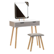 Toaletka Skandinavia podświetlane lustro + taboret