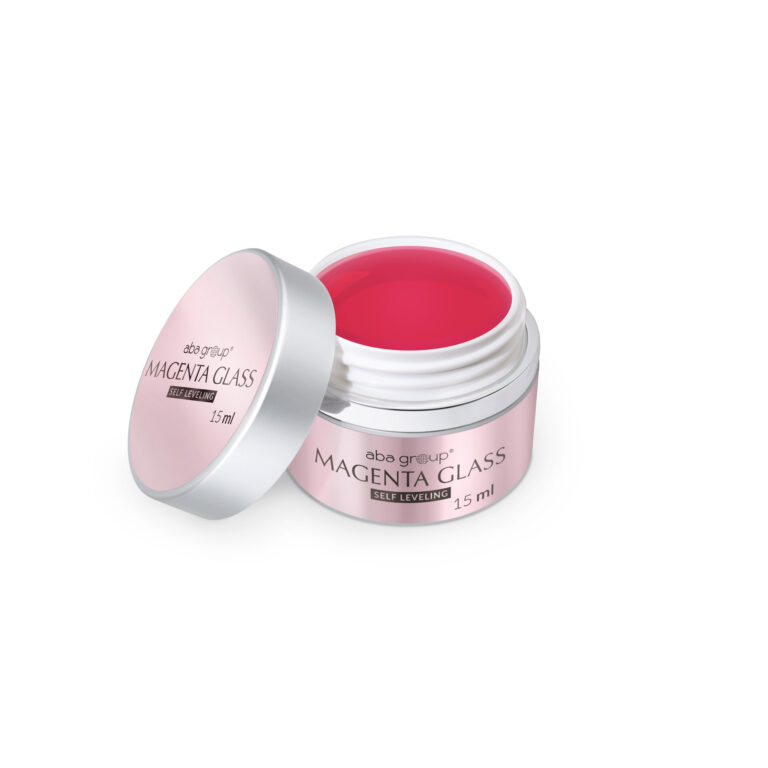 OUTLET – Aba Group żel transparentny MAGENTA GLASS SELF LEVELING GEL – samopoziomujący, różowy połysk, 15ml, data ważności – 04.2023