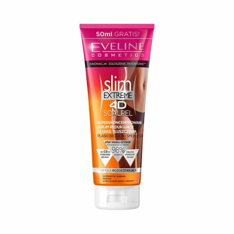 Eveline Cosmetics – SLIM EXTREME 4D – Superskoncentrowane serum redukujące tkankę tłuszczową, 250 ml