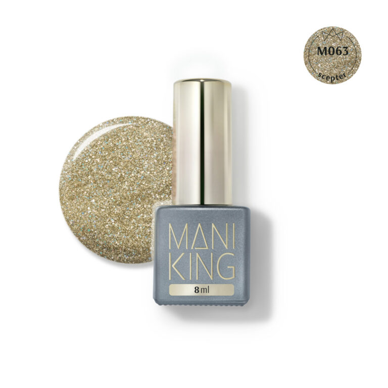 WYPRZEDAŻ – MANI KING Lakier Hybrydowy M063 Scepter – 8ml, data ważności – 07.2023