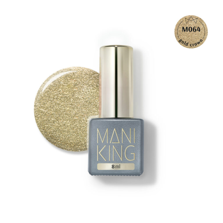 WYPRZEDAŻ – MANI KING Lakier Hybrydowy M064 Gold Crown – 8ml, data ważności – 07.2023