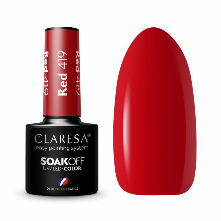 Claresa Lakier hybrydowy RED 419 – 5g