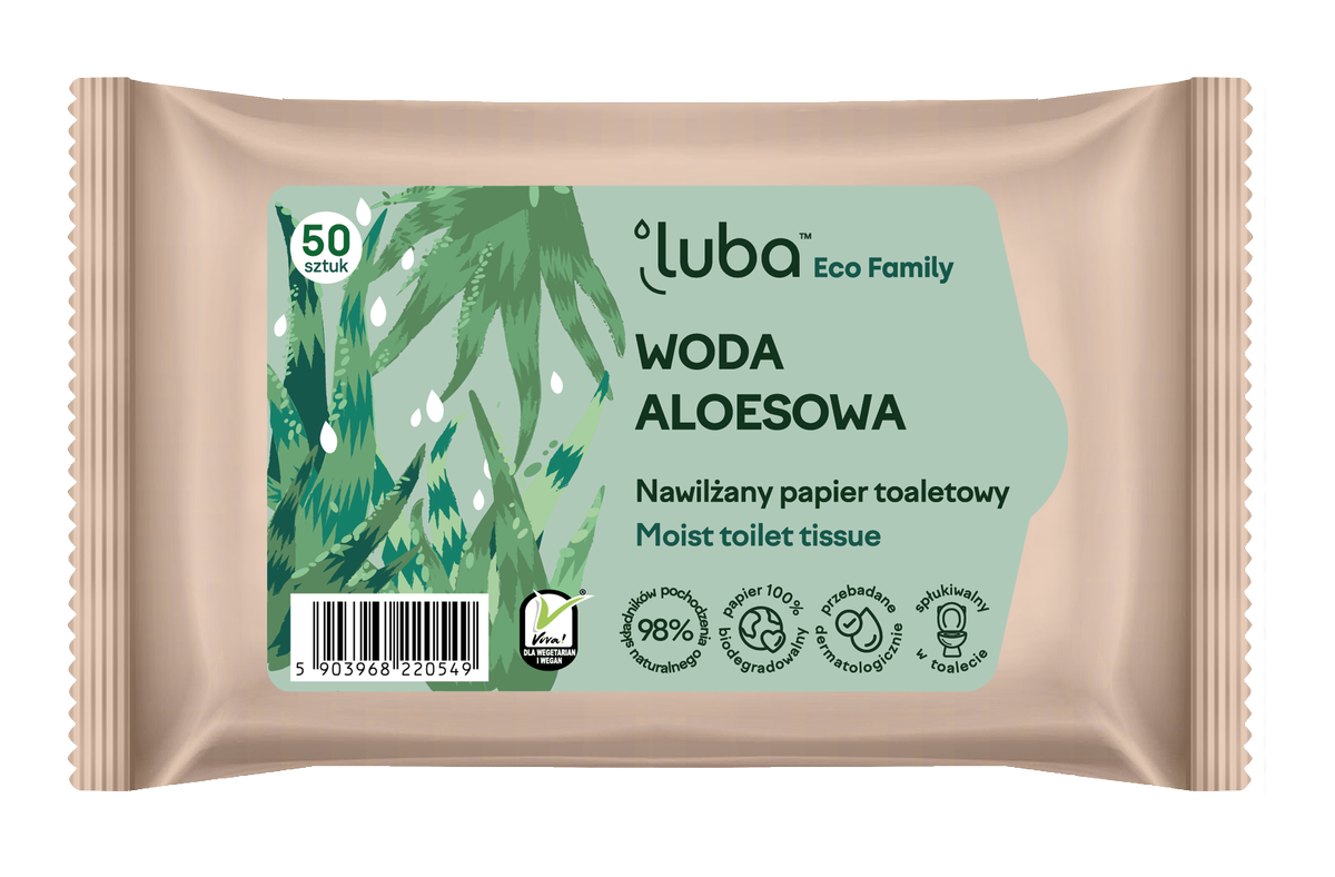 Luba Eco Family Nawil any Papier Toaletowy Woda Aloesowa 50 Szt 