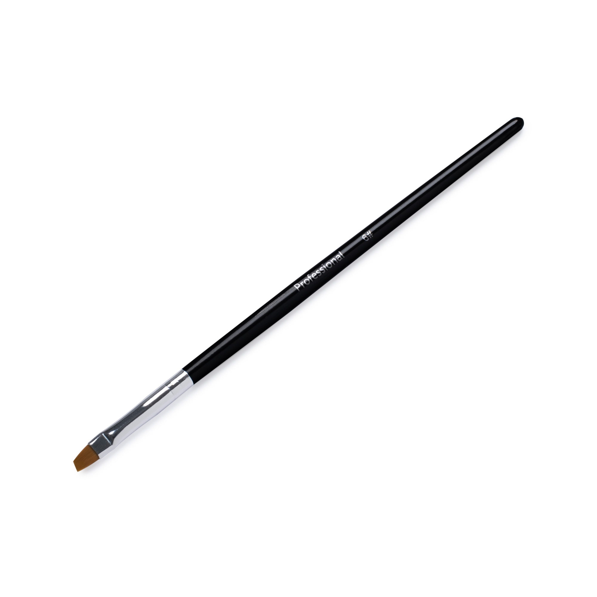 Pędzelek do żelu drewniany skośny #6 Professional Pędzelek do żelu drewniany skośny #6 Professional