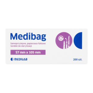 MediBag – Torebki do sterylizacji 57mm x 105mm (200szt)