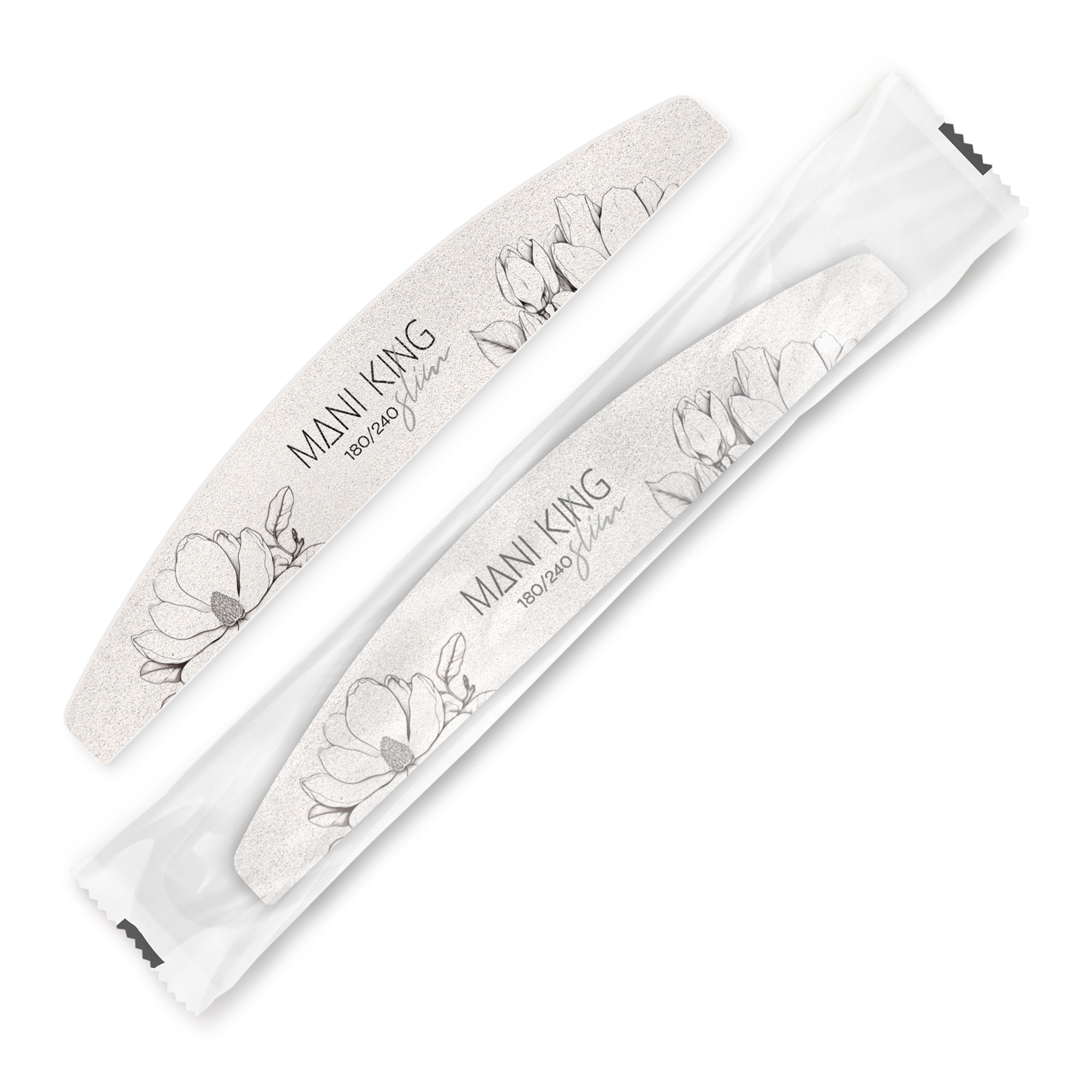 18786__MANI KING Mineralny Pilnik do paznokci FLORA PÓŁKSIĘŻYC 180×240 Slim BEZPIECZNY PAKIET